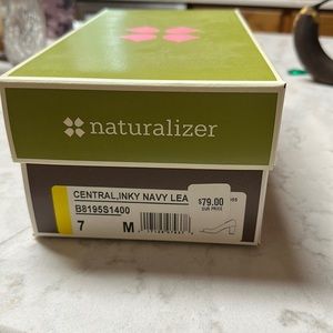 Naturalizer navy blue chunky heels. Size 7.